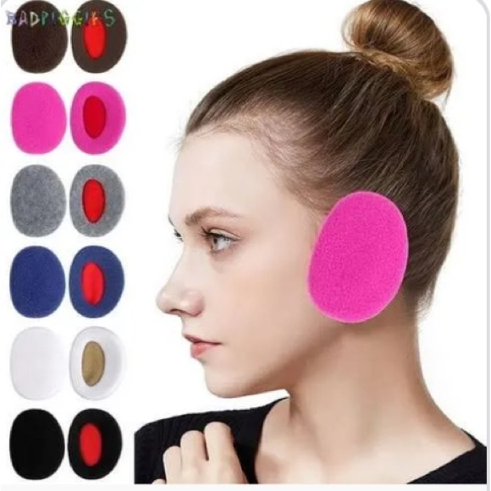 Navy and Cream ear Warmers